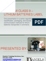 The New Class 9 - Lithium Batteries Label