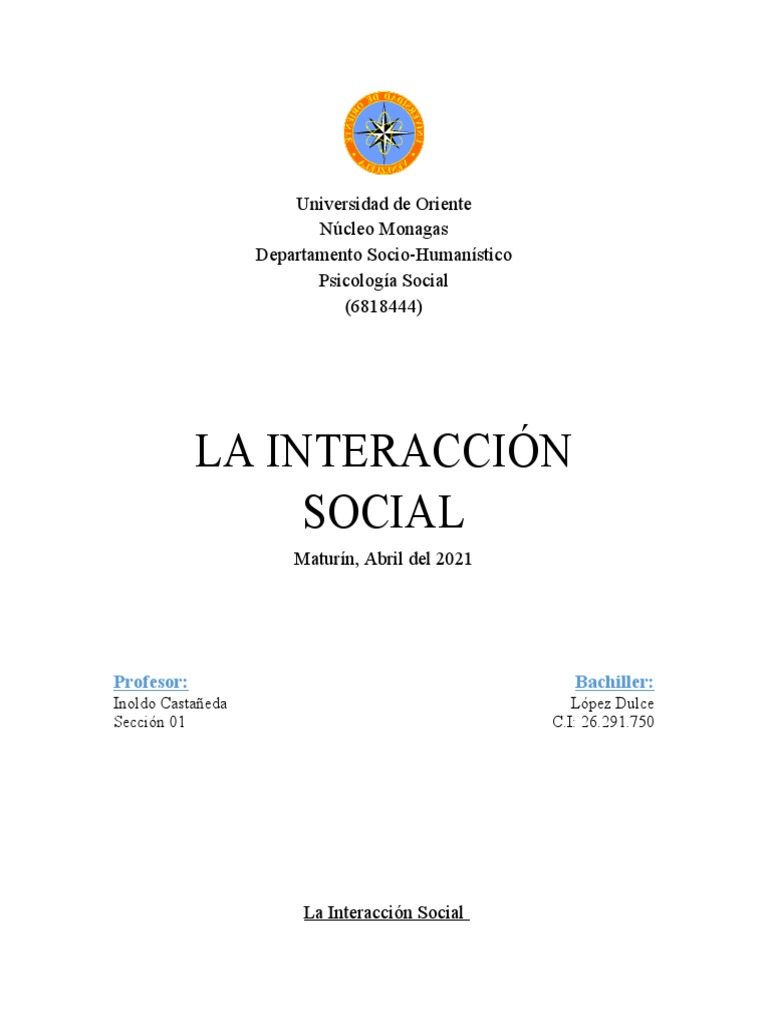 La Importancia de la Interacción Social | PDF | Sociedad | Familia