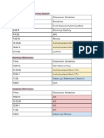 Daily Classroom Schedule