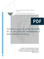 Sustento Legal de La Presentación de La Declaración Patrimonial A Nivel Federal y Estatal