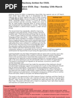 Hackney Action for ESOL - press release
