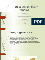 Energía Geotérmica y Térmica