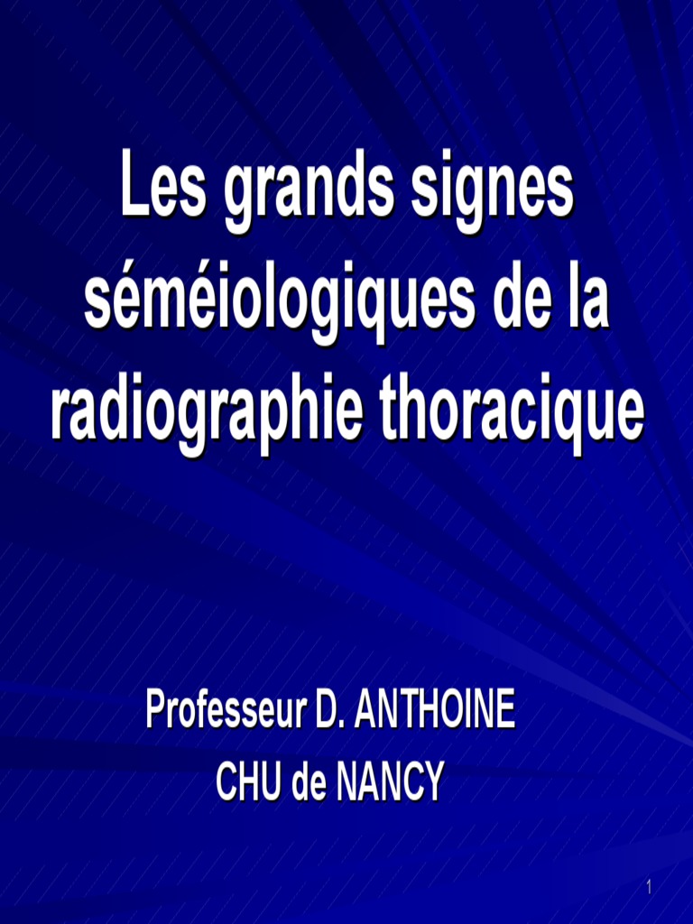 Signes séméiologiques en radiologie thoracique | PDF | Poumon | Aorte