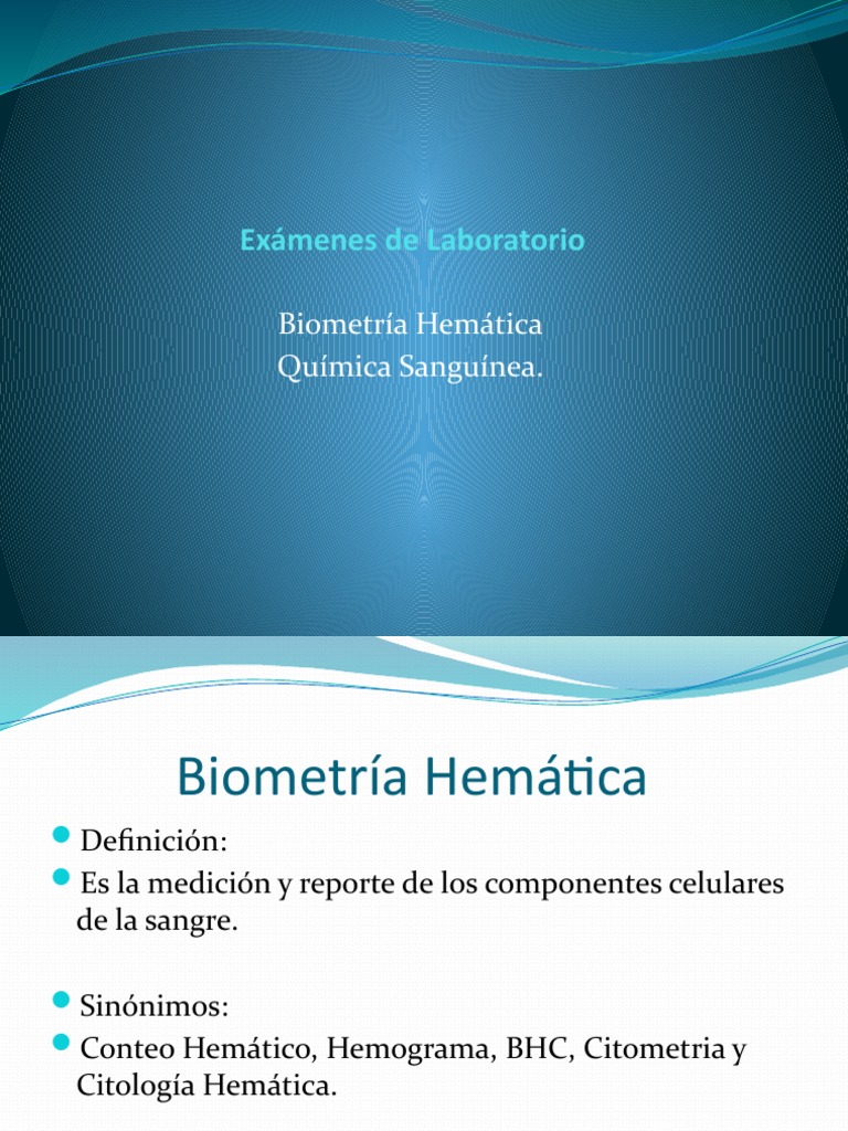 Exámenes de Laboratorio | PDF | Sangre | Anemia
