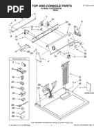 Top and Console Parts: For Model: 1CWGD5200VQ0 (White)