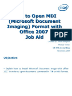 How To Open MDI in Office 2007 Job Aid