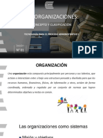 Tema 1 - Las Organizaciones, Concepto y Clasificacion