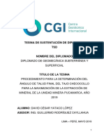 Tesina (TSD) Diplomado de Geomecánica - David César YATACO LÓPEZ