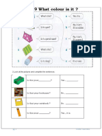 Unit 9 What Colour Is It ?: 1. Match The Questions With The Responses