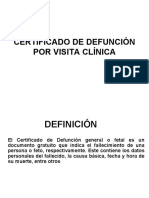 Certificado de Defunción Por Visita Clínica