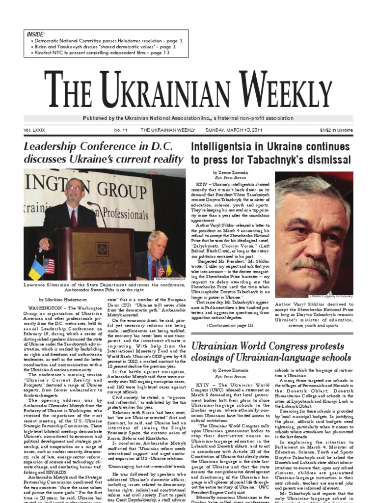 The Ukrainian Weekly 201111 Ukraine Viktor Yanukovych