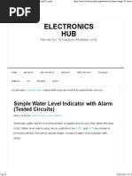 Simple Water Level Indicator With Alarm (3 Tested Circuits)