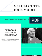 Teresa Calcutta Is A Role Model: Harold Martinez and Hilda Valentina Perez