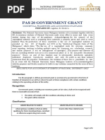 Pas 20 Government Grant: Conceptual Framework and Accounting Stantards