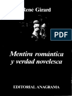 Girard, R. Mentira Romantica Y Verdad Novelesca