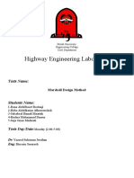 Highway Engineering Laboratory: Tests Name