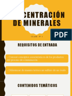 Clase N°1 Concentración de Minerales + Laboratorio