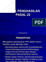 Pajak Penghasilan Pasal 22