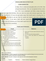 Individualized Education Plan Case Narrative