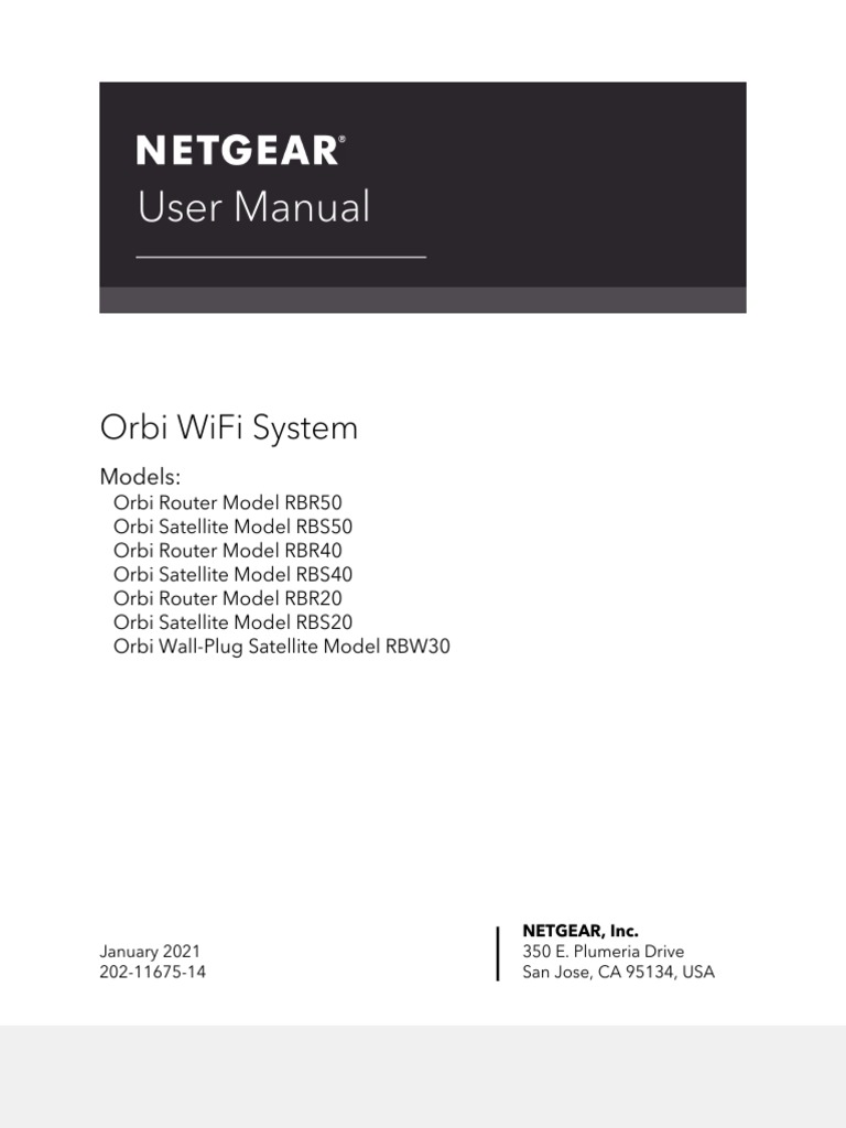 User Manual Orbi Wifi System PDF Ip Address Wi Fi