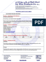 Material Safety Data Sheet: Galvanized Welded Wire Mesh