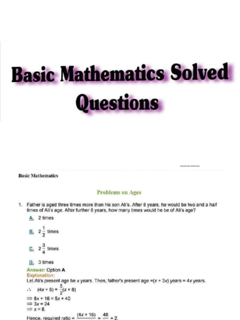 Mathematics Solved | PDF