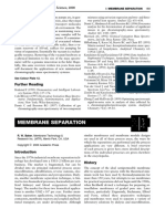 Membrane Separation: Encyclopedia of Separation Science, 2000