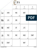 8° Básico A Horario Nuevo desde Julio