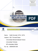 Konsep & Prinsip Belajar Mandiri