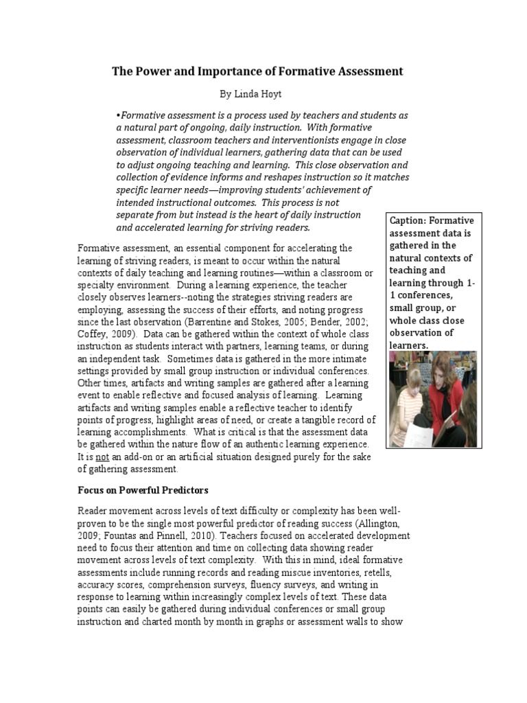 Importance of Formative Assessment in Education | PDF | Educational ...