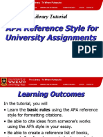 Library Tutorial: APA Reference Style For University Assignments