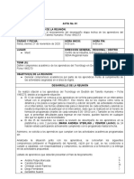 Acta 01. PLAN DE ACTIVIDADES FICHA 1965273 GESTIÓN DEL TALENTO HUMANO