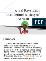 The Intellectual Revolution that Defined African Society