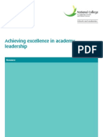 Achieving Excellence in Academy Leadership