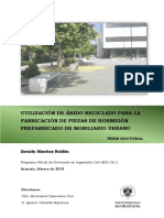 Utilización de Árido Reciclado para La Fabricación de Piezas de Hormigón Prefabricado de Mobiliario Urbano