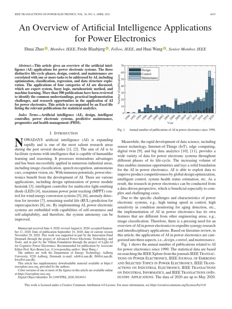 An Overview of Artificial Intelligence Applications For Power ...