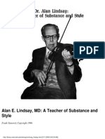 Alan E. Lindsay, MD: A Teacher of Substance and Style