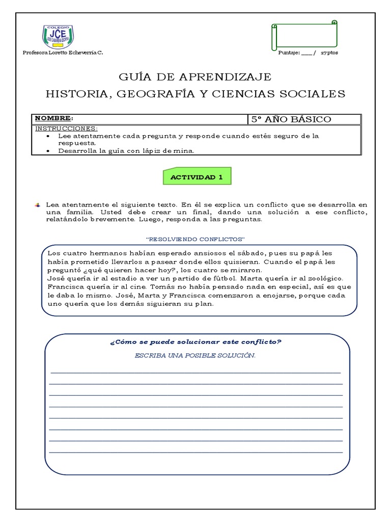 Guía N°2 Quinto | PDF | Artes del Lenguaje y Comunicación