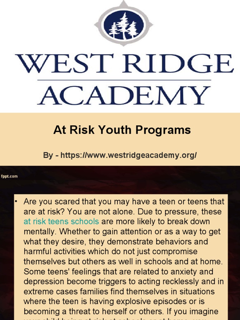 At Risk Youth Programs PDF