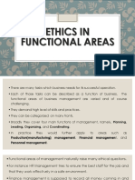 Ethics in Functional Areas Management