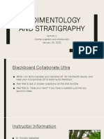 Sedimentology and Stratigraphy: Course Logistics and Introduction January 20, 2021