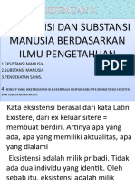 M1.4 Eksistensi Dan Substansi Manusia Berdasarkan Ilmu Pengetahuan