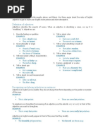 english grammar - adjectives