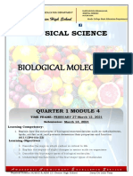 Physical Science: Biological Molecules