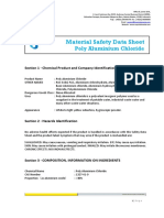 Material Safety Data Sheet: Poly Aluminium Chloride