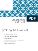 Colloquial Language 04.03.2021