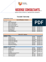 Teesside University: List of Business Courses