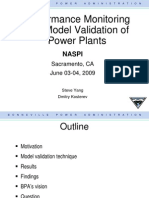 Performance Monitoring and Model Validation of Power Plants: Naspi