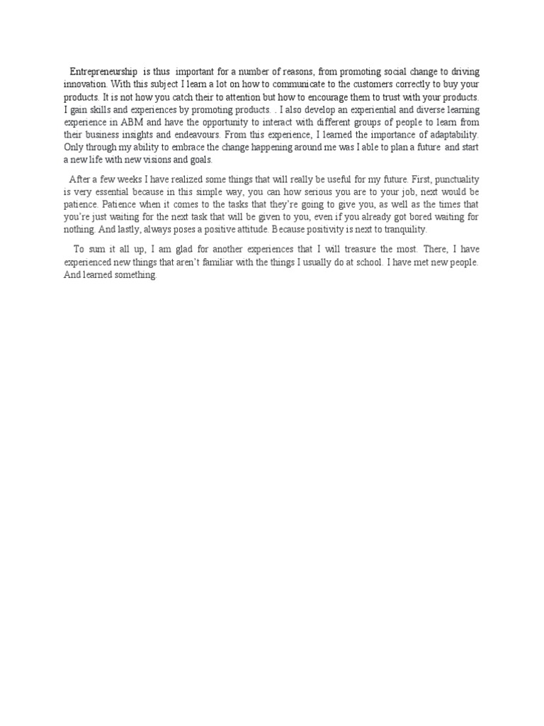 Samarita Reflection Paper | PDF | Career & Growth