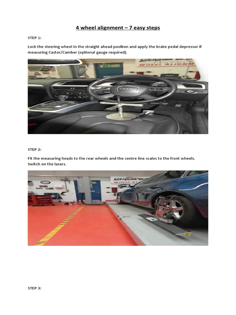 4-Wheel Alignment: 7 Simple Steps | PDF